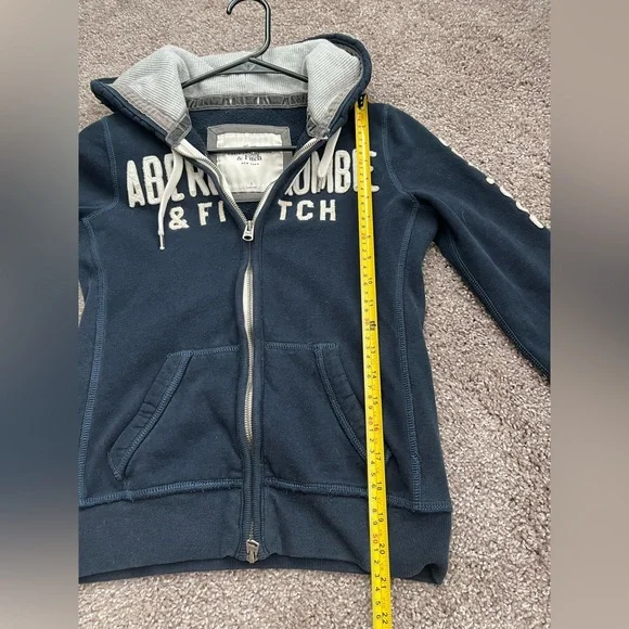 Vintage Abercrombie and Fitch Zip Up Hoodie Y2K Size S - Picture 7 of 8